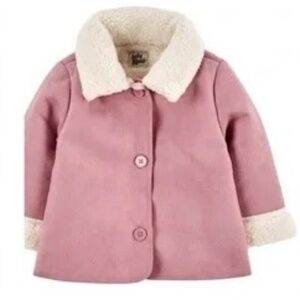 Baby Osh Kosh Pink Sherpa Faux Suede Jacket